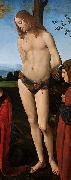Giovanni Antonio Boltraffio St. Sebastian, detail from a Madona with Child, St. Sebastian, St. John the Baptist and two donors oil painting reproduction